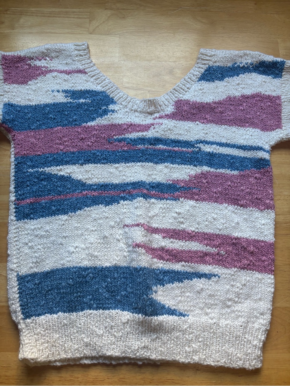 Cream Multicolor Striped Knit Sweater Top